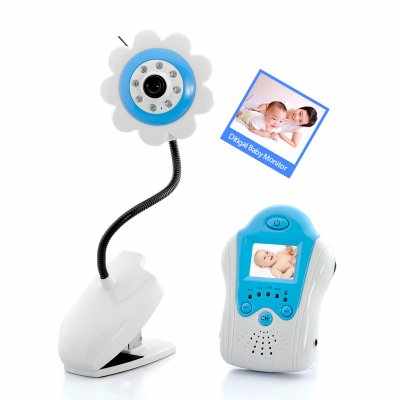 Baby Monitor - Night Vision, AV OUT, Flower Design, Blue